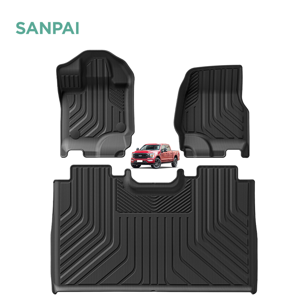 Luxury 3D TPE Car Mat Waterproof Non-slip Car Floor Mat For Ford F150 2015-2024